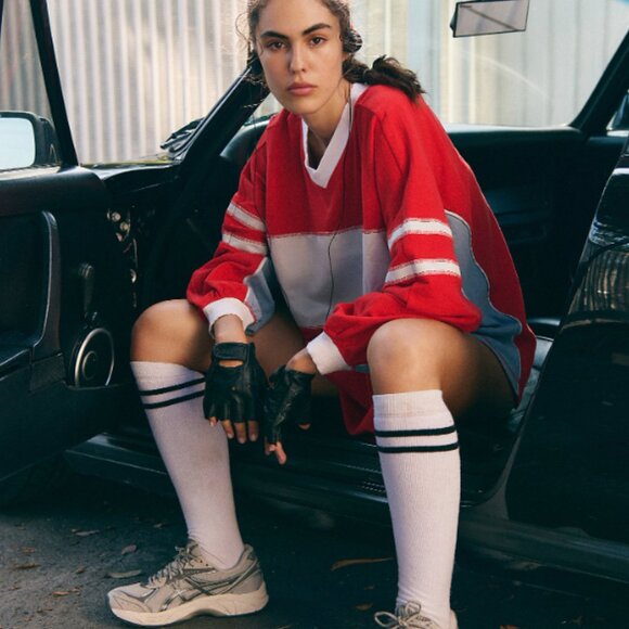 new FREE PEOPLE MOVEMENT Rugby-Ready Layer In Winterberry Combo MSRP $108 - Picture 1 of 7